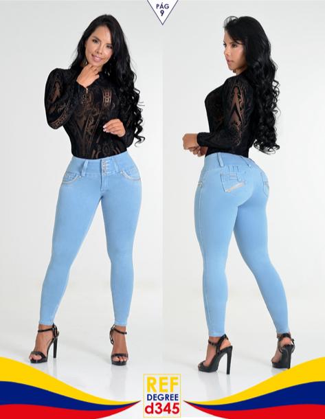 D345 JEANS LEVANTACOLA CELESTE CLARO